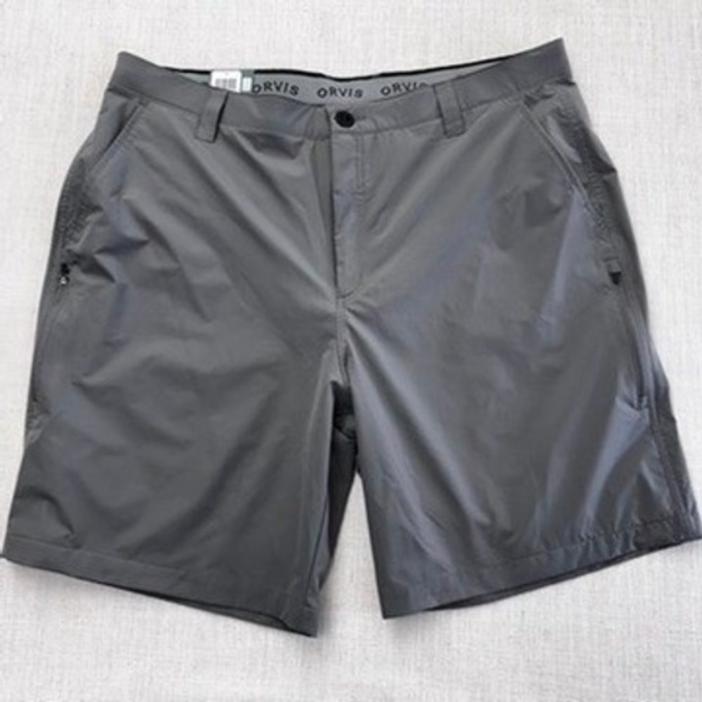 Orvis Tech Shorts Mens 40 Gray 4-Way Stretch Hiking Fishing Outdoor‎